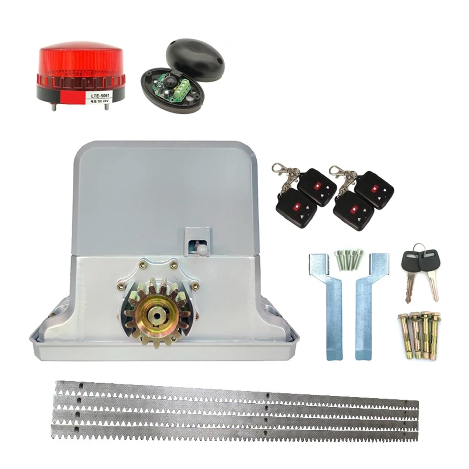 Mjfvn Kit1 1800Kgs Automatic Sliding Gate Operator Of Ac220v/110V Motor As Door Closer Gate Motor Engine(Sensor,Button,Lamp, Optional) Pack(Kit1)