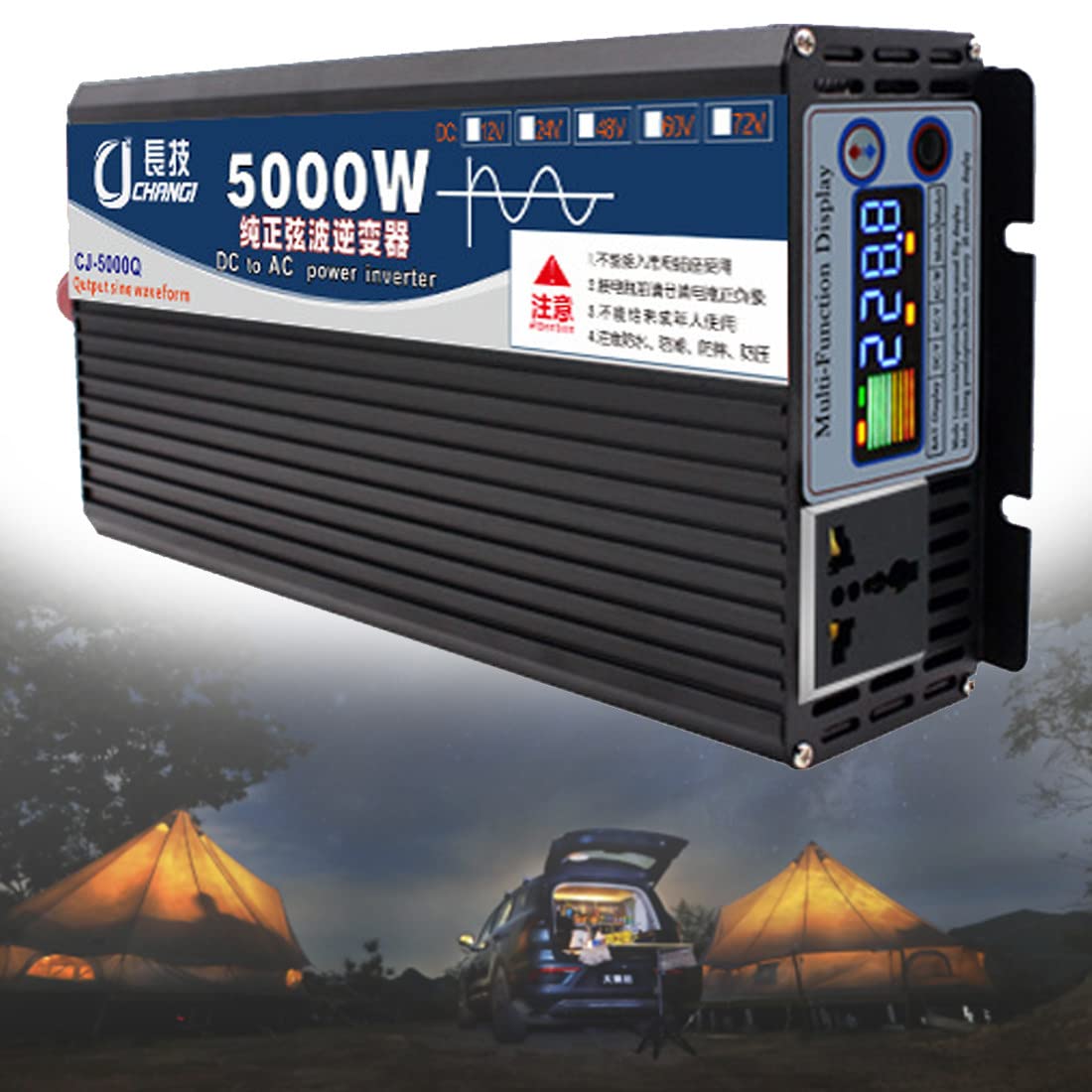 Przetwornica Czystej Fali Sinusoidalnej, Przetwornica Napięcia 3000w 4000W 5000W 6000W 7000W 8000W 10000W 12000W Przetwornica 12V/24V/48V/60V/72V 220V 230V Przetwornica,5000W-12V
