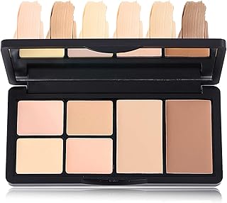 Color Correcting Concealer Palette,Concealer Contour Palette Long-Lasting Makeup Cream Contour Palette,Contouring Foundation Highlighting Corrector Concealer Palette for Dark Circles & Blemish(#02)