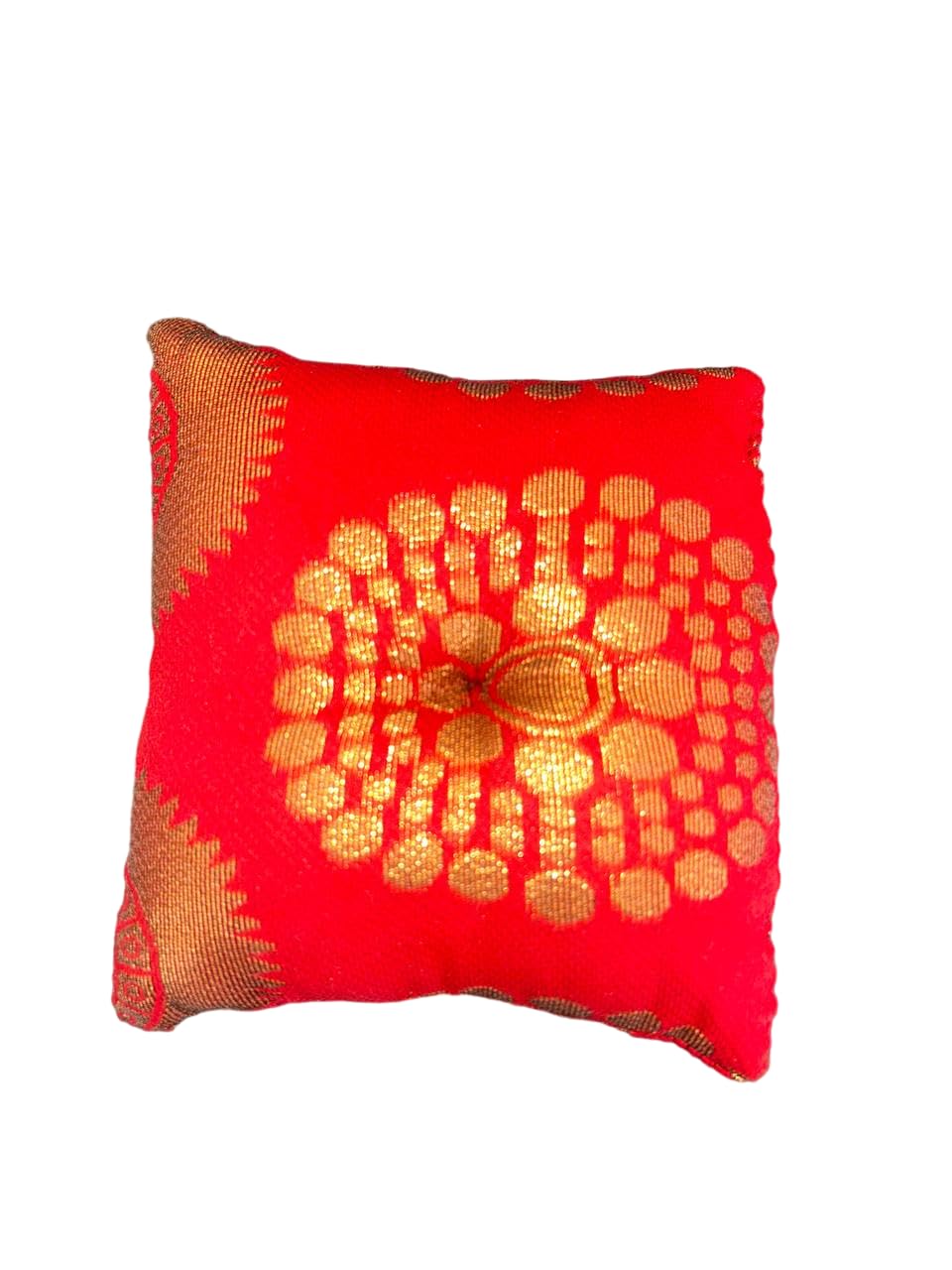 FASHERATI Singing Bowl Cushion, Meditation Singing Bowl Cushion Ring Medium (Red)-picture-21