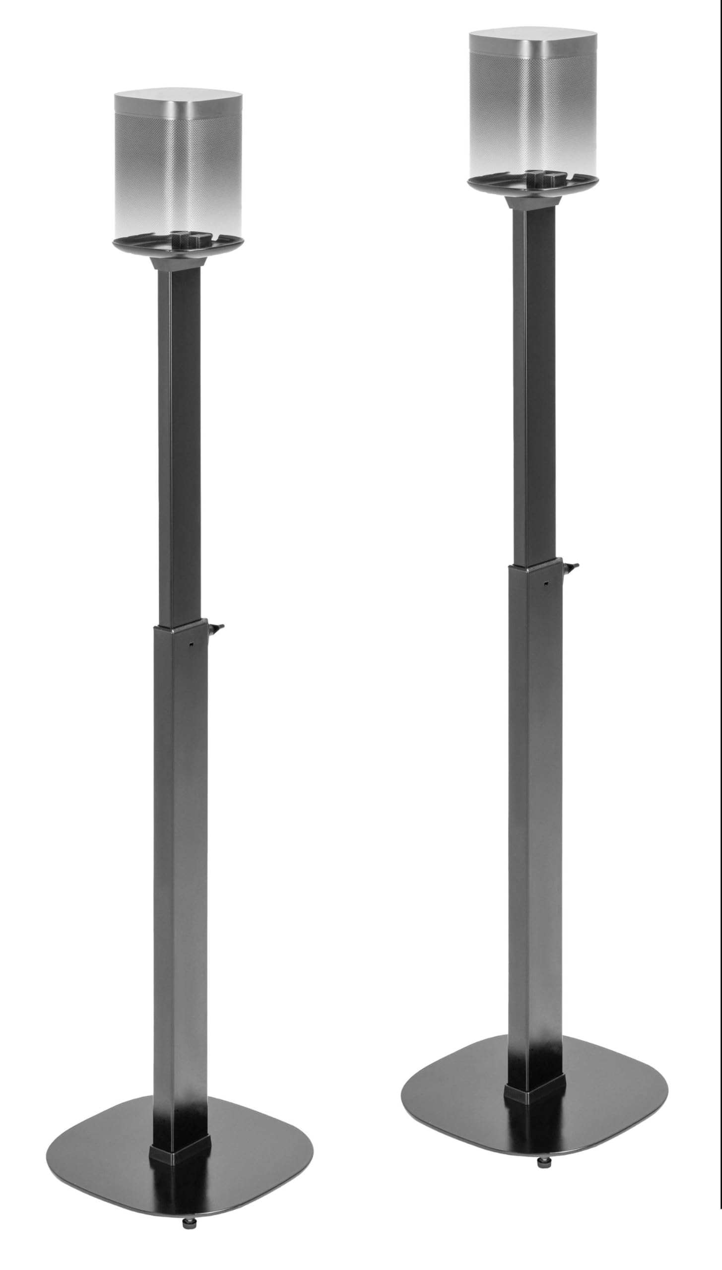 RICOO Supporto per Altoparlanti LH073 Supporti da terra per casse acustiche Supporto da Pavimento per SONOS ONE (SL) Stabile Stand con Gestione Cavi Integrata 1182 x 265 x 265 mm Set di 2, Nero