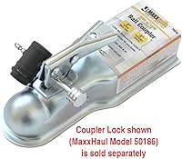 Vista 6 de MaxxHaul 70010 Acoplador de remolque de lengüeta recta Canal de 3", Bola de 2", 3,500 lbs