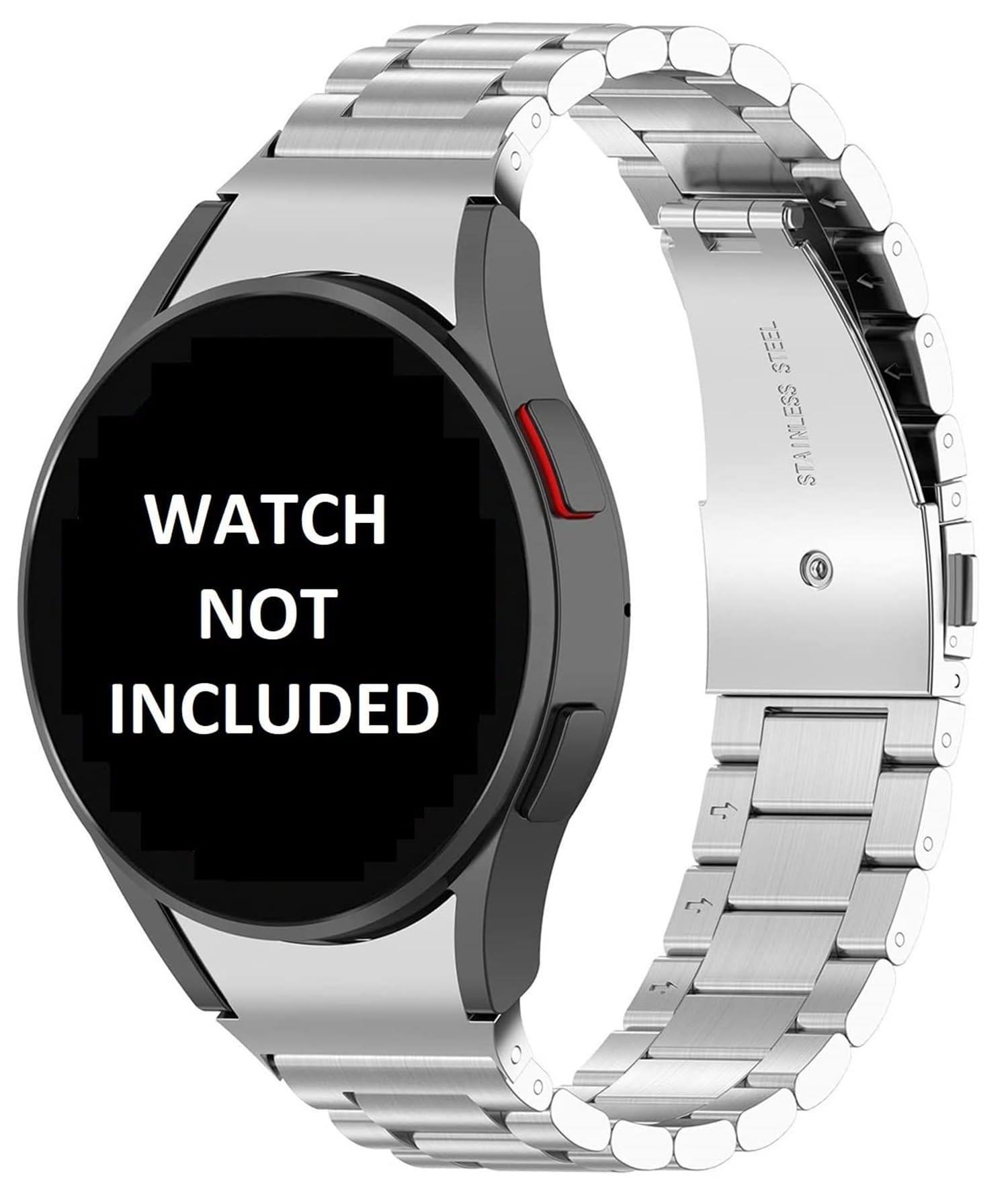 AMiRiTE AGW42 Heavy Stainless Steel Metal Bands / Strap Compatible for Samsung Galaxy Watch 4 Band & Galaxy Watch 5 Band 44mm 40mm/Watch 5 Pro Bands 45mm/Galaxy Watch 4 Classic Bands 46mm 42mm,20mm Sport Strap Wristbands for Men Women Unisex【 👉 Only Watch Strap for Galaxy Watch 4⌚ Watch NOT Included 】-image-27