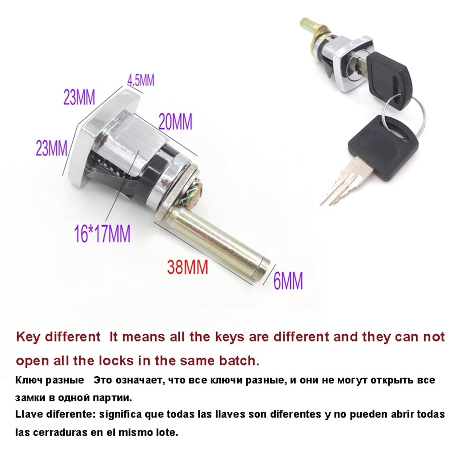 Snap Spring Type Blade Linkage Lock Used Metal Cabinets Filing Cabinets Industrial Mailboxes MA115 1Pcs(B)