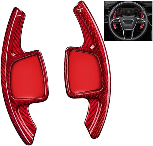 HIBEYO Extensiones de palanca de cambios para volante compatibles con Audi A7 2019A4 A6 2020A3L 2021, accesorios de palas de cambio de automóvil,