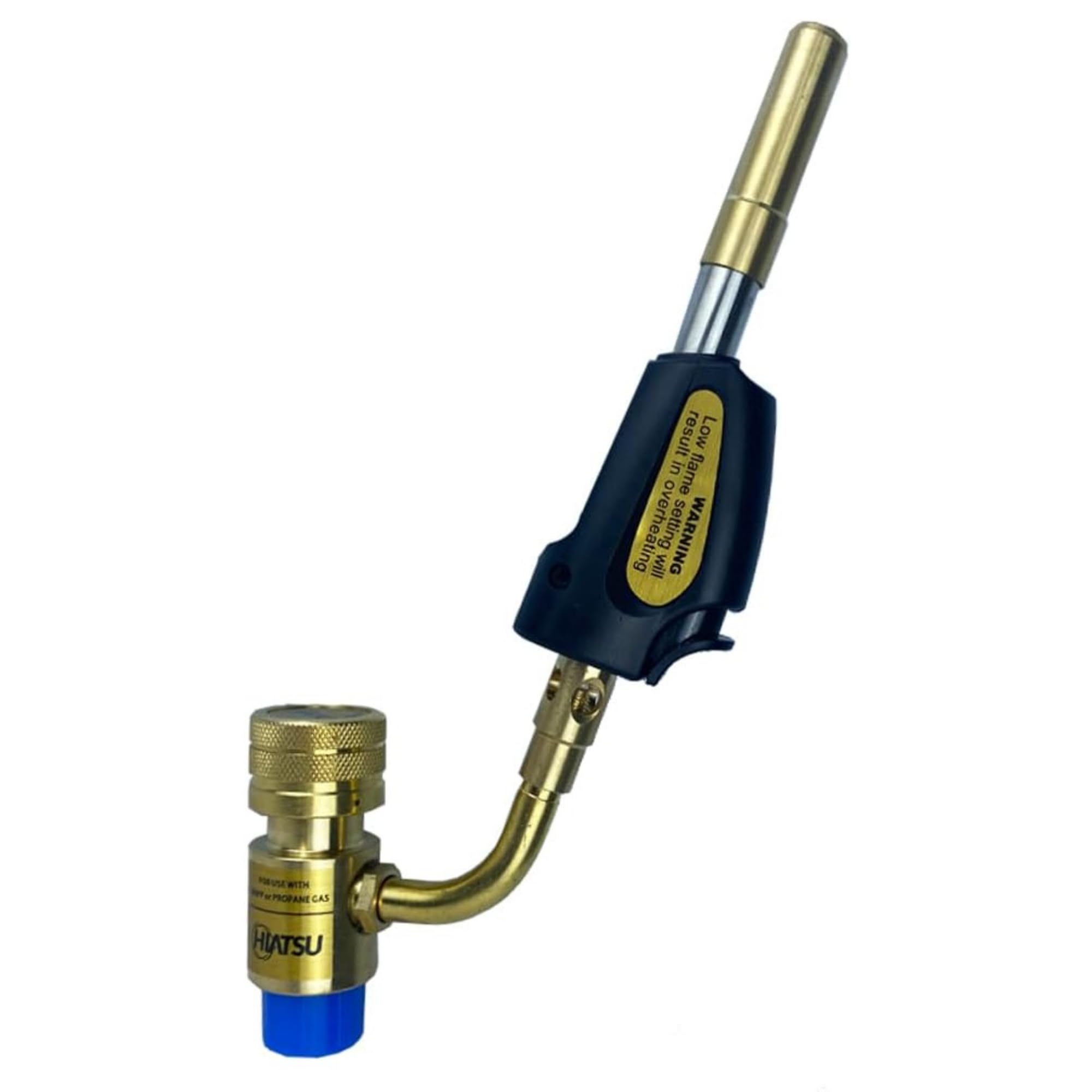 Portable Torch Turbo JH-1ST Automatic Trigger Start - Heavy Duty Turbo Torch Tips, Torch Swirl, MAP/MAPP/Pro Gas, Turbo Torch Regulator Brazing Soldering Welding Plumbing Gun