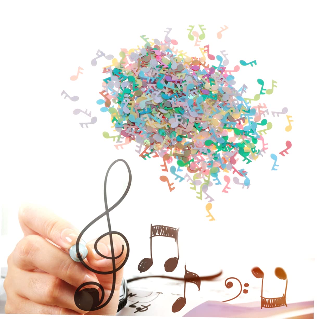 Coriandoli Musicali A Tema Note - 8 Confezioni Di Decorazioni Per Feste, Matrimoni E Compleanni A Tema Musical