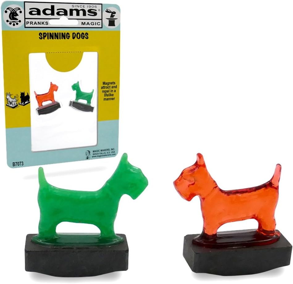 Magic Makers - Adams Pranks and Magic - Spinning Dogs - Classic Novelty Magic Toy
