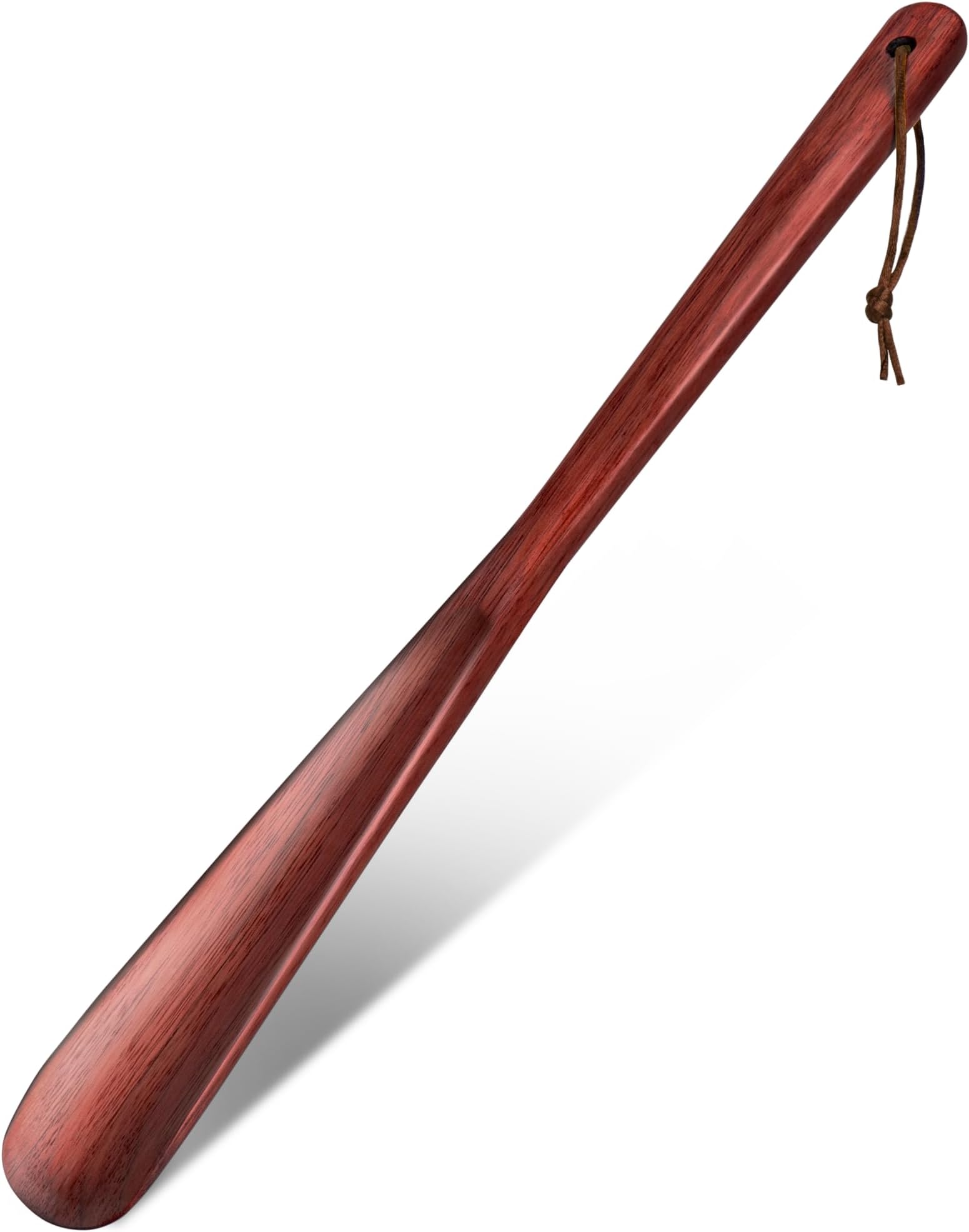 ZOMAKE Shoe Horn Long Handle, Wooden Shoehorn, Wood Shoes Helper Stick Shoes Spoon Shoe Lifter with Rope for Men Women Seniors Kids(38 39 40CM)