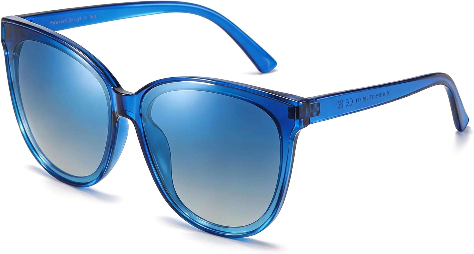LVIOE Cat Eyes Sunglasses for Women, Polarized Oversized Fashion Vintage Eyewear for Driving Fishing - 100% UV Protection