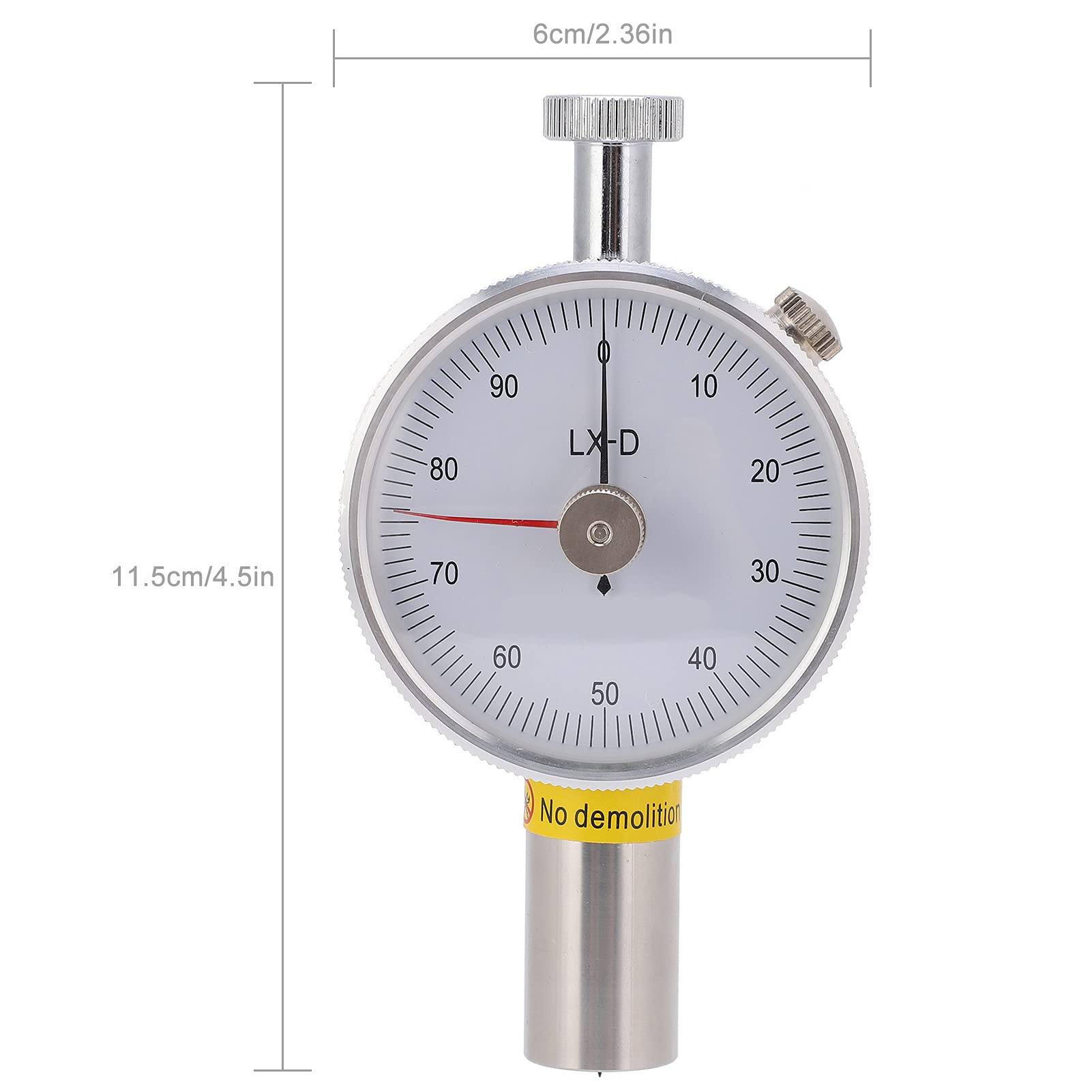 Yuecoom Hardness Tester, Double Needle Hardness Tester Durometer Sclerometer Hardness Measuring Dial Suitable for Hardness Value Measurement