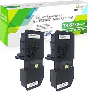 GREENPRINT Compatible Toner Cartridges TK5230 TK-5230 2Black High Capacity 2600 Pages for Kyocera ECOSYS P5021 P5021cdn P5021cdw M5521 M5521cdn M5521cdw Printers - Packaging may vary