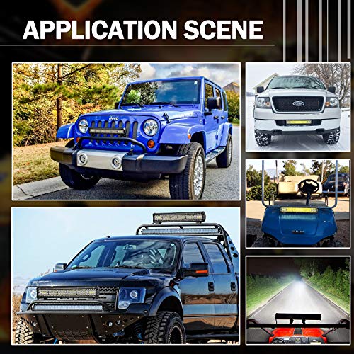 Led Light Bar, Niking Auto 18 Inch 408W Quad Row Off Road Led Driving Lights Spot Flood Combo Beam Fog Lights Led Work Light For Trucks Polaris Rzr Atv Utv Suv Marine Boat #TOP5