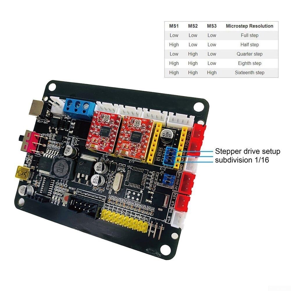 Carte de commande PCB pour pilote de moteur pas à pas 3 axes GRBL