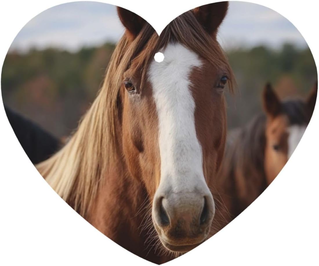 Car Air Freshener 24 PCS Horses Animals Hanging Car Air Fresheners Auto Interior Decor Card Freshener Strong Scented Card Lavender Cars Scents for Office Bedroom Close Drawer Heart Shape