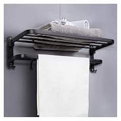 TOMYEUS Shower Caddy Bathroom Shelf Black Bathroom Shelves Wall Mounted Wall Mounted Bathroom Wall Shelves with Hooks Wall
