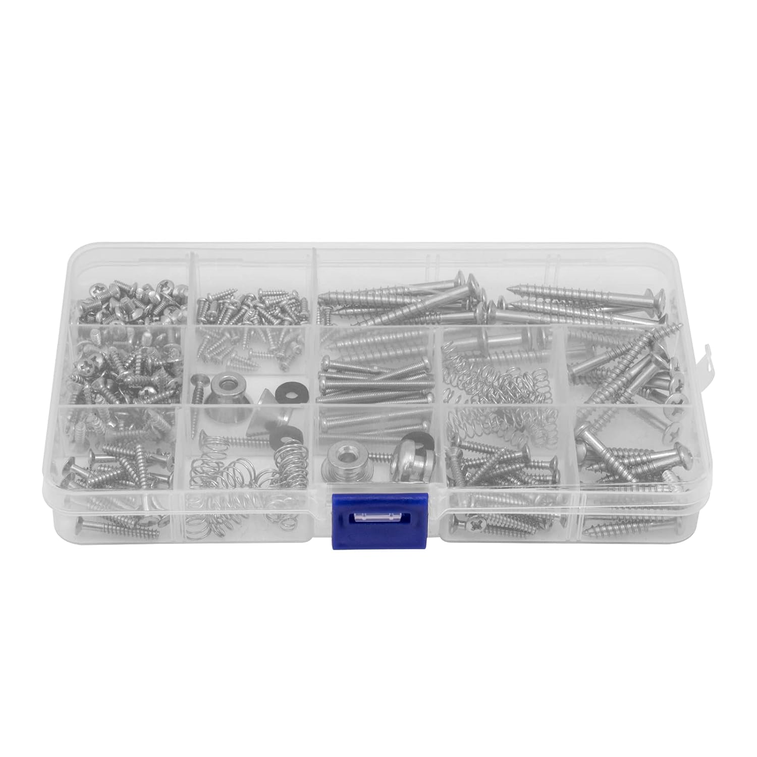 Guitar Screws Kit for Electric Guitar Bridge, Pickup, Pickguard, Tuner, Switch, Neck Plate, 254 Pieces Guitar DIY Kit with A Elbow Tweezers (9 Types)