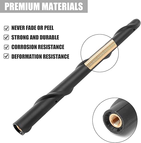 Miniatura 156 de Antena para Mini Cooper 2002-2024 Mini Cooper Accesorios, 7 pulgadas Mini Cooper Antena Corta de Repuesto de Antena de Radio Mástil