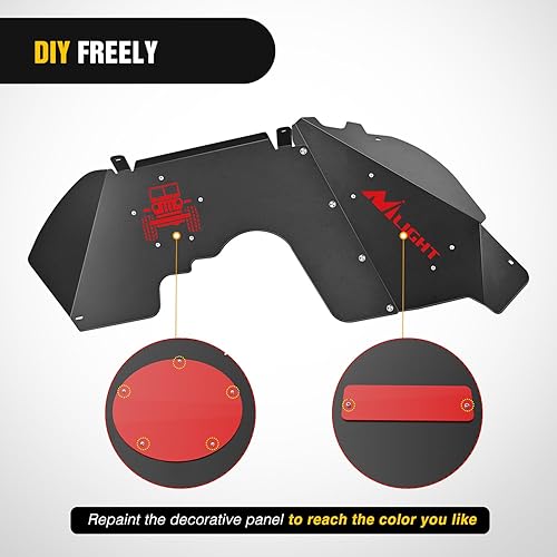 Miniatura 6 de Nilight Front & Rear Inner Fender Liners Wheel Cover Fit for Wrangler JL JLU2018 2019 2020 2021 2022 2023 2024 2025 (4-Door/2-Door) Unlimited