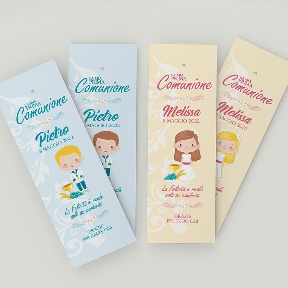 Segnaposto Per Prima Comunione | Personalizzabili Con Nome E Data, Con Foro E Spago - Foto 4