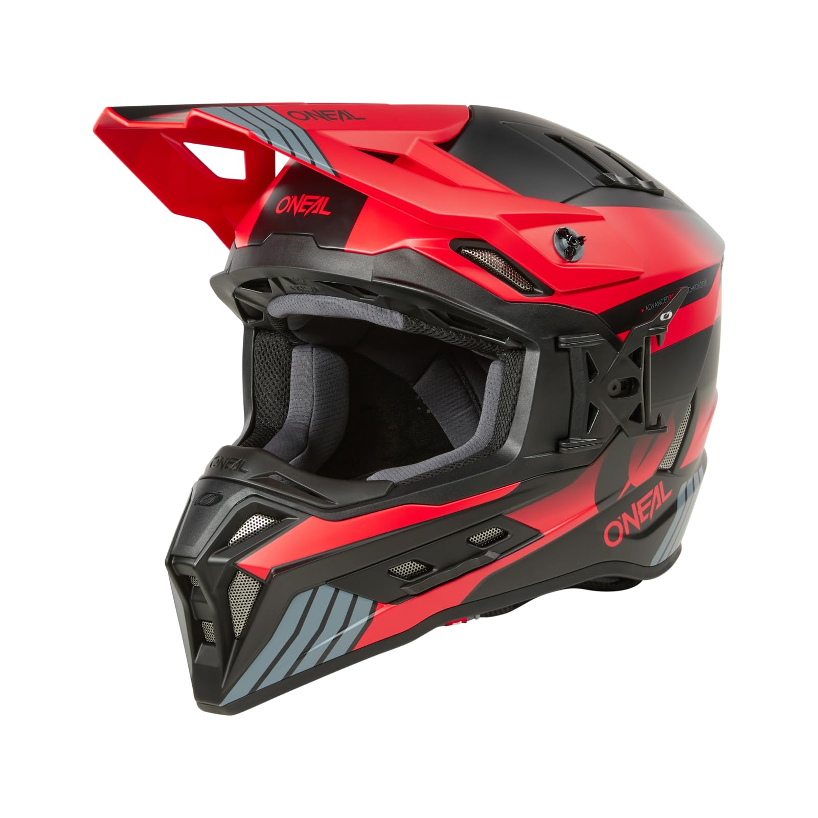 O'NEAL | Casco Motocross | MX Enduro | Guscio in ABS, Fodera Comfort, Aperture per una ventilazione e un raffreddamento ottimali | Casco EX-SRS HITCH V.24 | Adulto | Nero Nero Grigio Giallo Neon