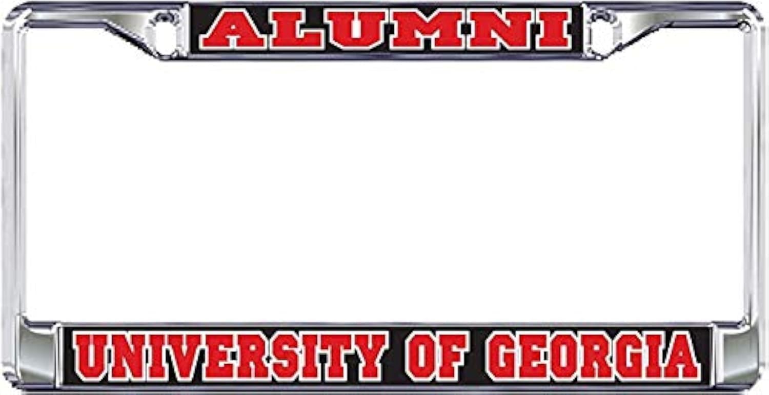 Dixie Dawgs Georgia Bulldogs Metal Domed License Plate Frame for Front or Back of Car Officially Licensed (Alumni)