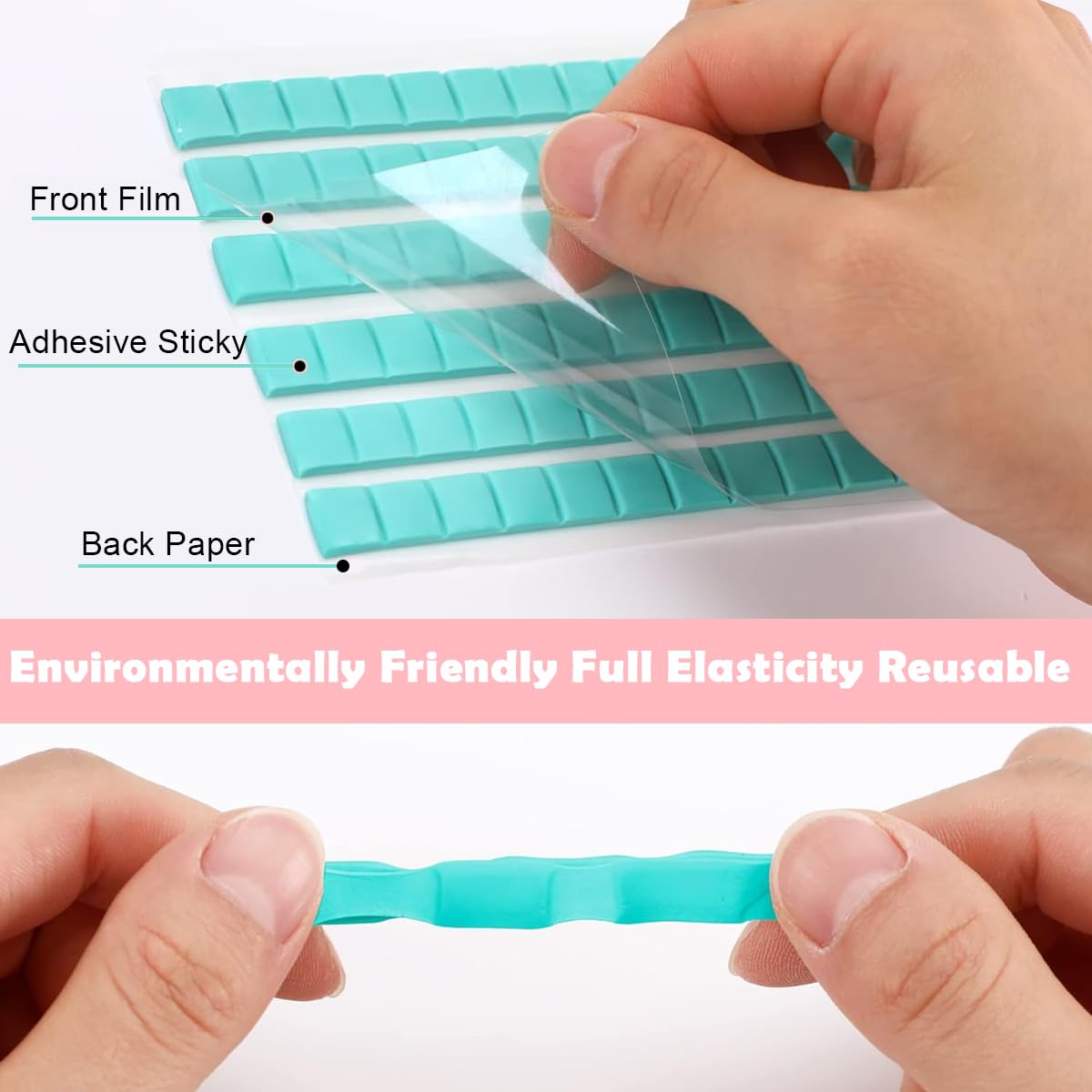 HASTHIP® 288Pcs Sticky Tack 3 Color Adhesive Putty Sticky Tack for Holding Nail Extension Multi Purpose Sticky Tack Flexible Mounting Putty for Crafts Hanging Pictures, Small Objects 1