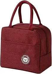 mala mão Térmica portatil Marmita mantem potes quente frio gelado Almoço Trabalho academia marmiteira isolamento dieta fitness bebida (Vermelho)