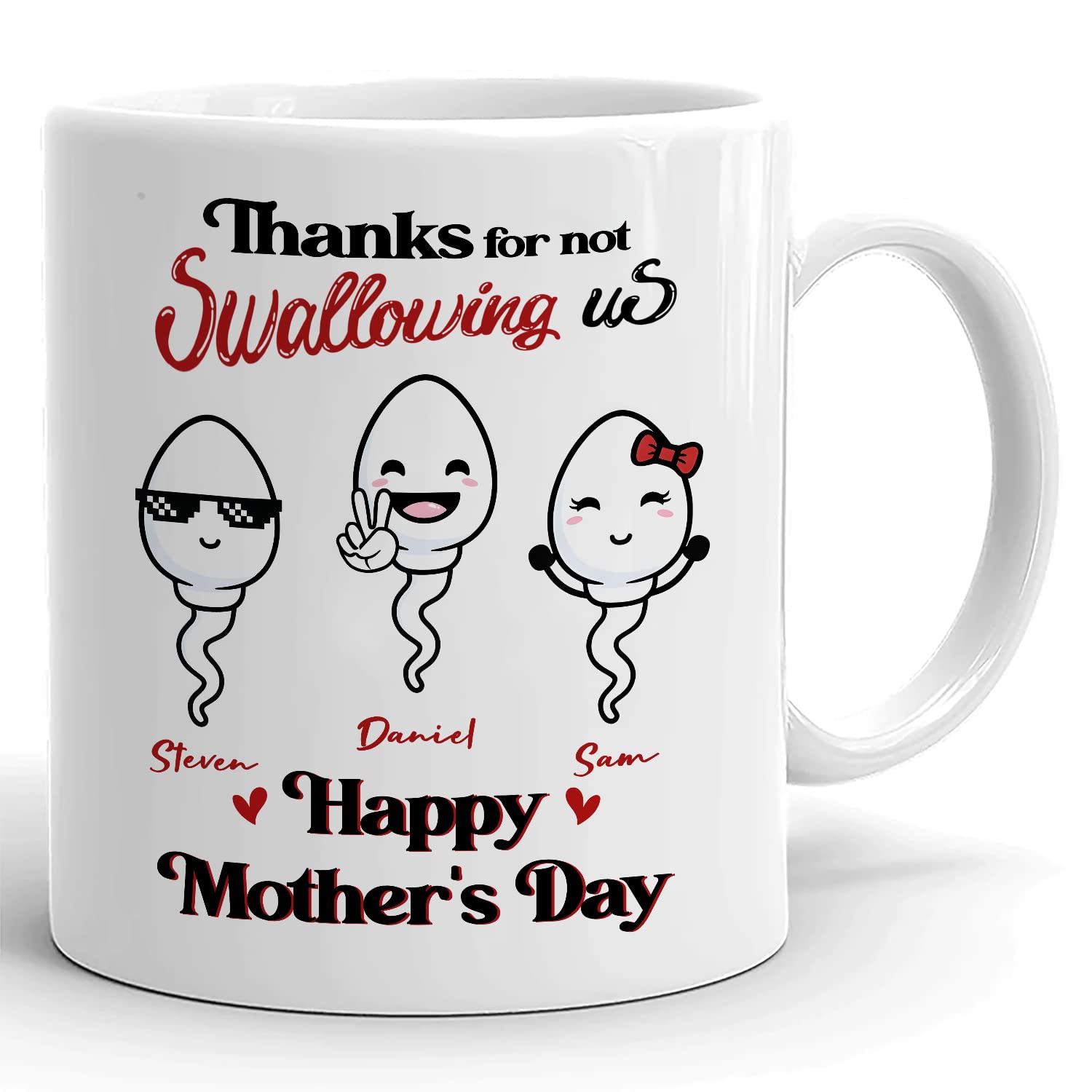 Personalized Funny Mother's Day Ceramic Coffee Mug, Funny