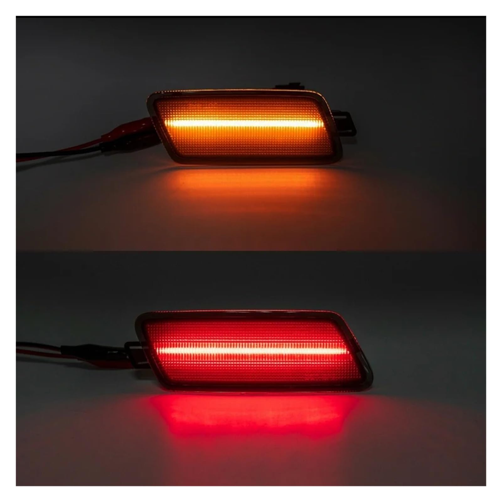 Pasuje do A//u//d//i A7/S7/RS7 (typ 4G8) 2012-2018 12V przednia bursztynowa tylna czerwona dioda LED zderzak samochodowy boczne światła obrysowe światła flary błotnika(Crystal Blue)