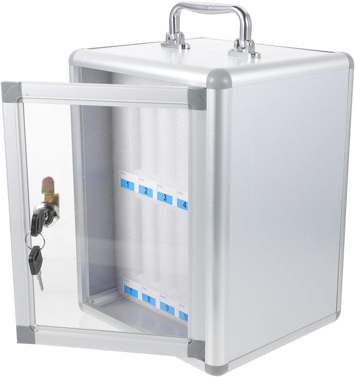 PRETYZOOM Mobile Phone Storage Locker Cabinet with 12 Slots Cell Phone Organizer Box Secure Office and Classroom Holder Storage Solution