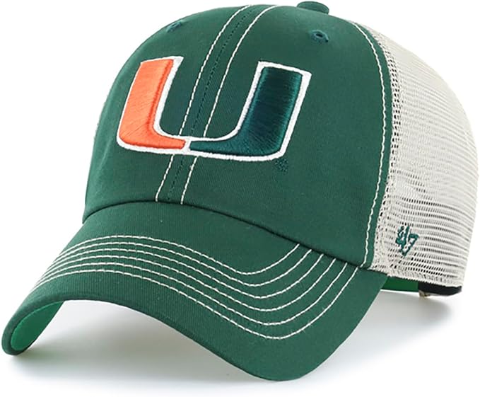 47 NCAA Trawler Primary Logo Team Color Mesh Trucker Clean Up Adjustable Hat, Adult One Size Fits All
