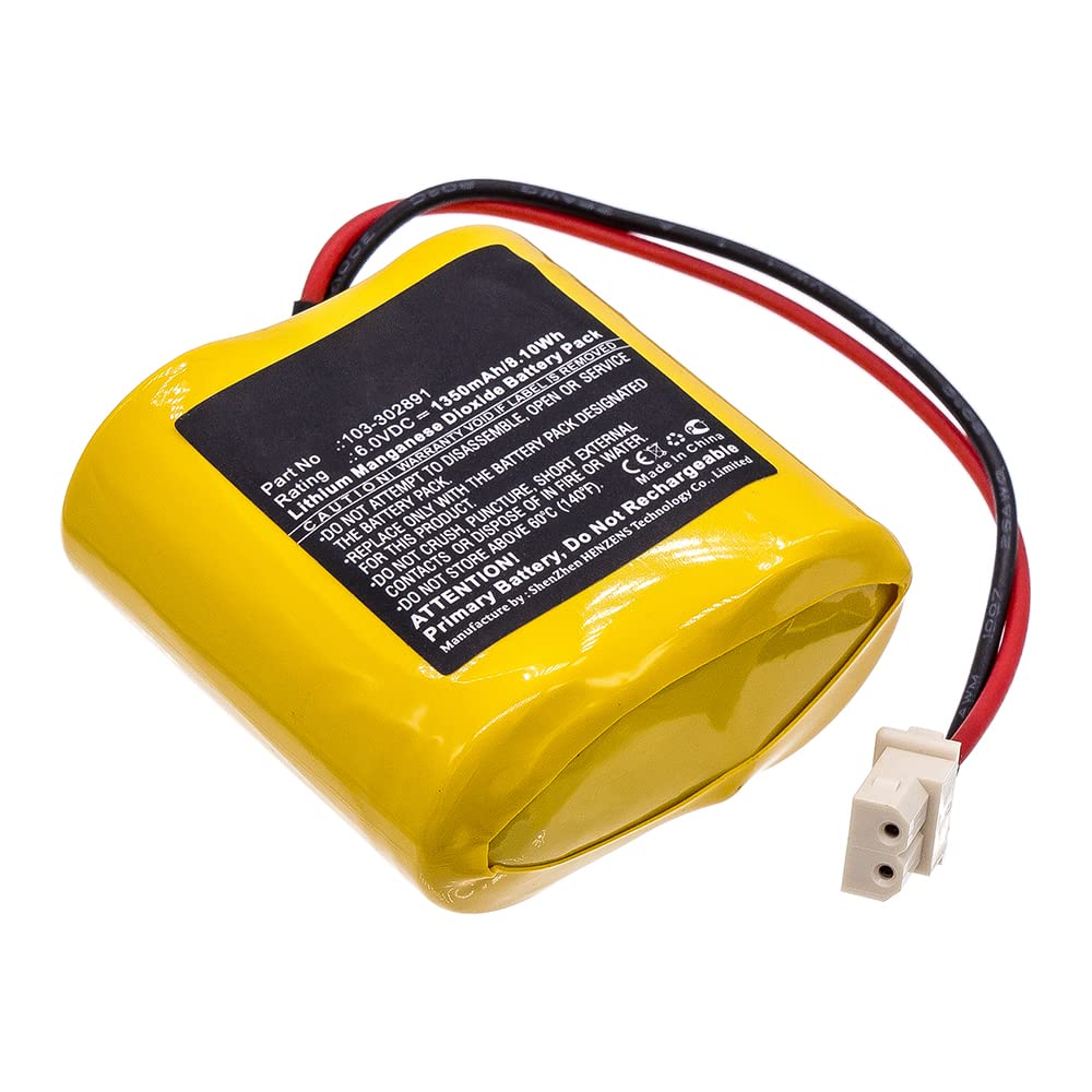 Synergy Digital Home Security Camera Battery, Compatible with Visonic Next CAM PG2 Home Security Camera, (Li-MnO2, 6V, 1350mAh) Ultra High Capacity, Replacement for Visonic 103-302891 Battery