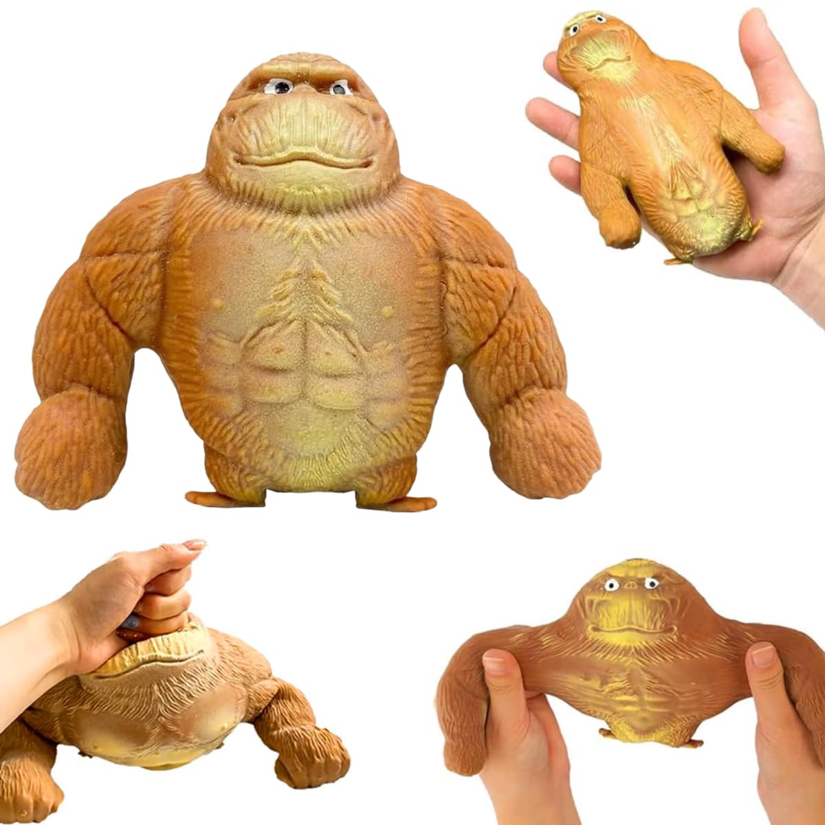LGZIN Gorilla Giocattolo Antistress – Morbido, Allungabile, Squishy – Per Adulti E Bambini
