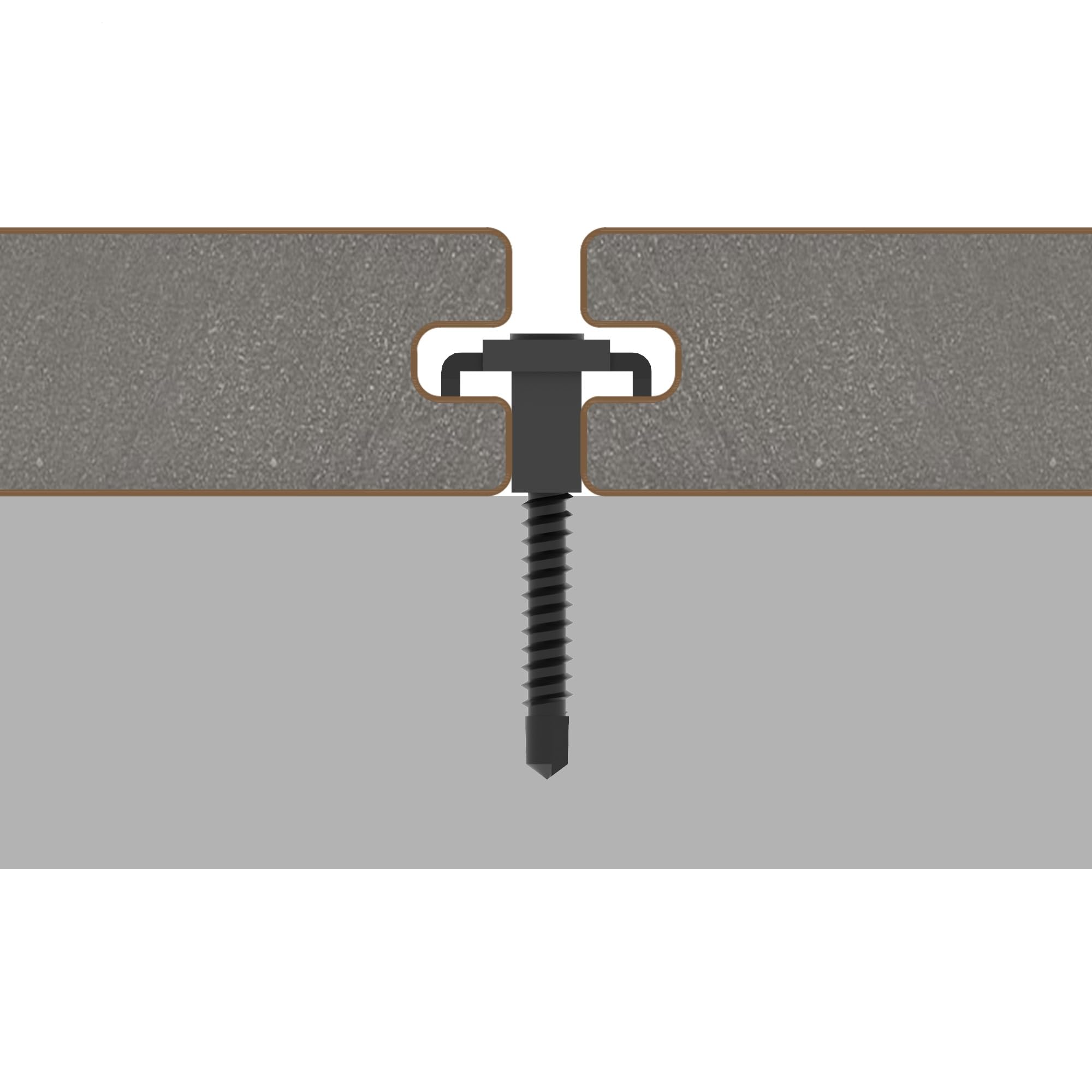 Gartenwelt Riegelsberger 100 Stück Terrassenclips TC-28 für WPC Terrassendielen – Verdeckte Montage inkl. Edelstahl Schrauben & Torx-Bit