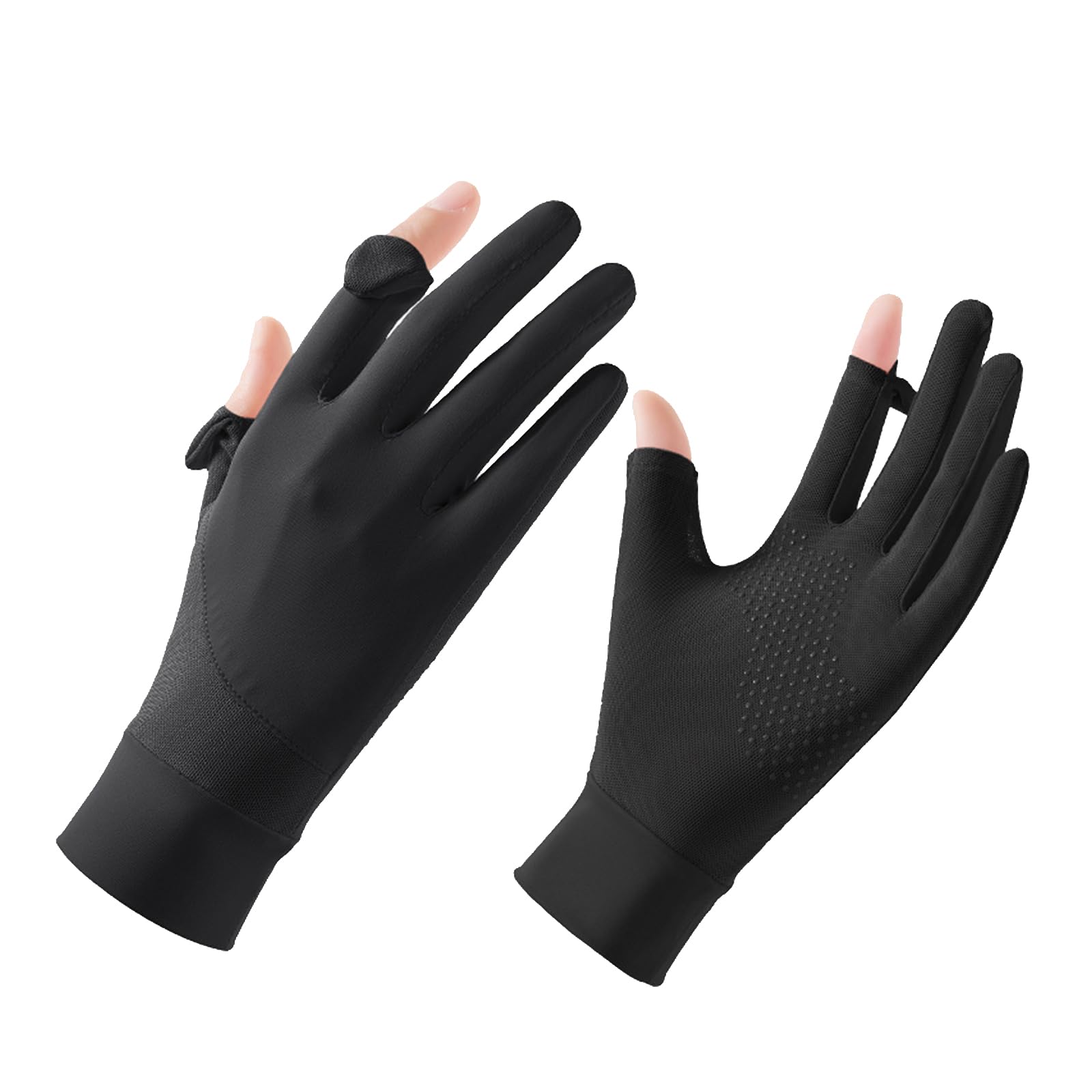 BXT Thin Ice Silk Sun Gloves for Women UV Sun Protection Full Finger Touchscreen Driving Cycling Riding Summer Outdoor Sunblock Gloves Non Slip UPF 50+ Breathable Lightweight