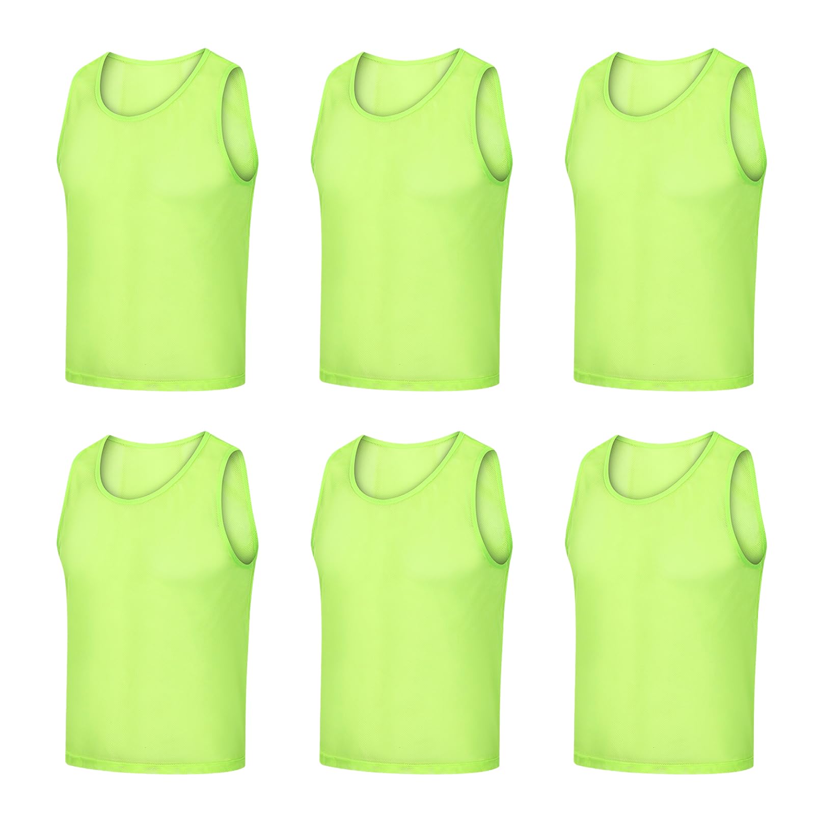 6 Pezzi Casacche da Calcio Pettorine Adulti, Pettorine per Allenamento a Squadre, Gilet da Calcio Confezione, Bavaglini da calcio Nylon Mesh, Bavaglini Sportivi per Calcio Donna Uomo