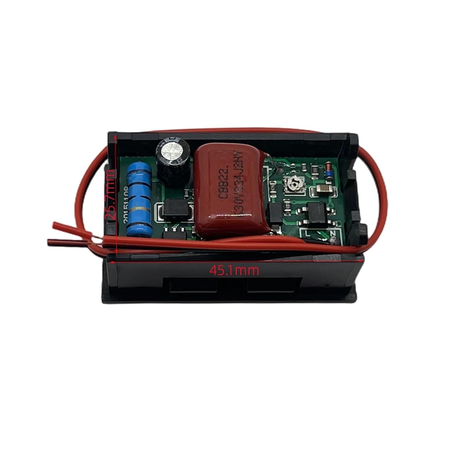 AC 70-500V 0.56 Digital Voltmeter Voltage Meter Volt Instrument Tool 2 Wires Red Green Blue Display 110V 220V DIY 0.56 Inch 1Pcs(Green)