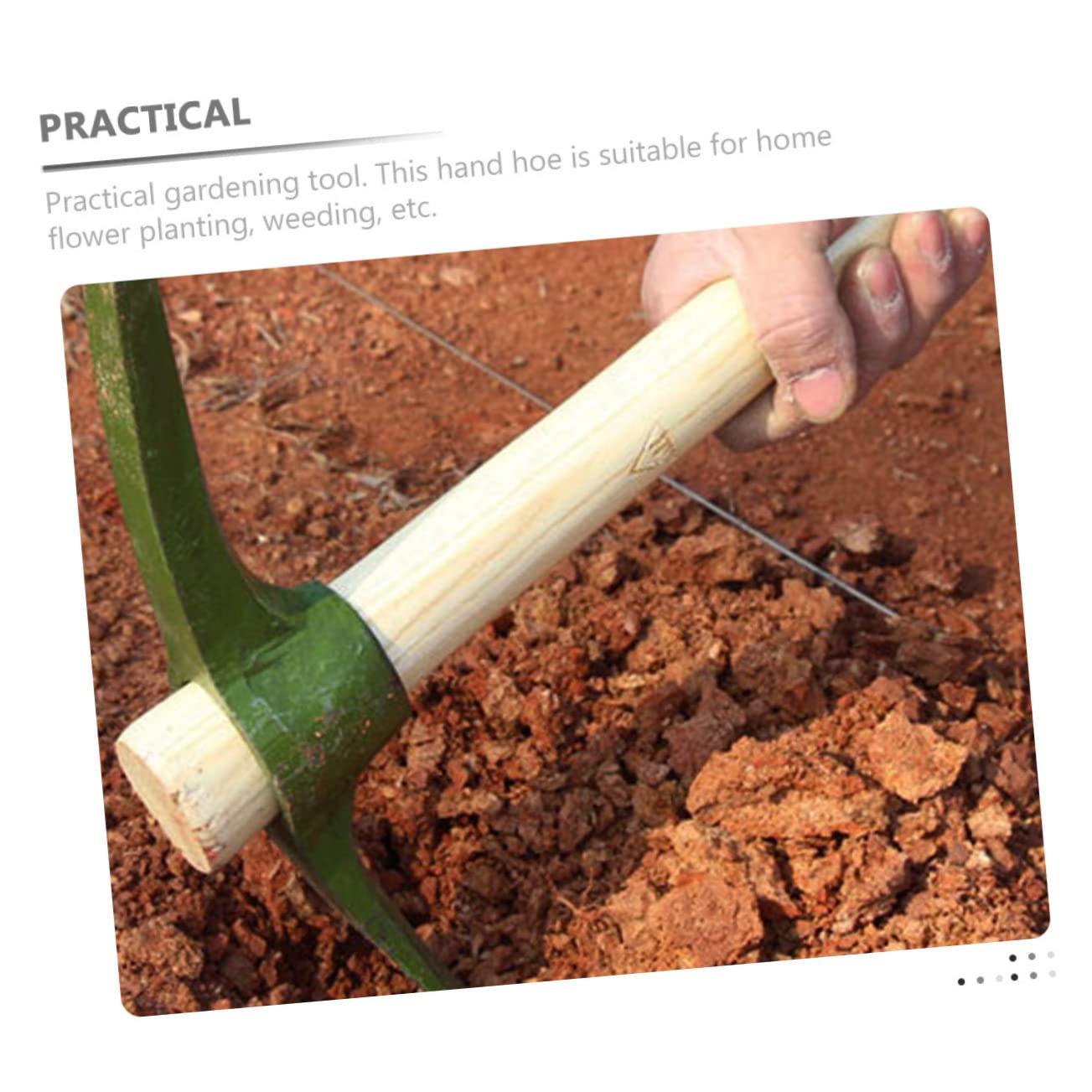 Yardwe 3 Piezas Selección De Jardín Azada De Mano Olla De Caldo Sostuvo Azadas Azada De Herramienta De Jardín Equipo De Jardinería Rastrillo Calabacín Pala Arado Planta Madera