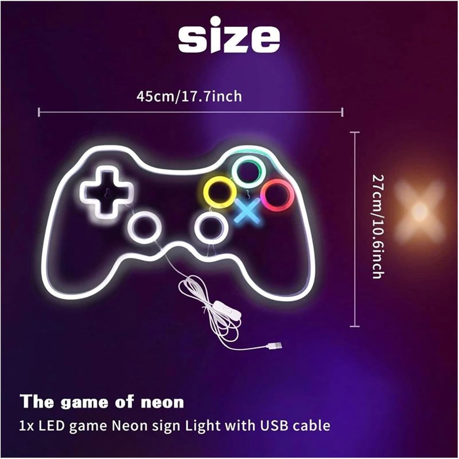 Señal de luz de neón Letrero de neón para LED para Controlador Juegos, lámpara acrílica para Pared , Dormitorio(Neon-2)