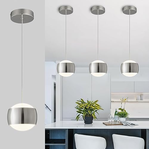 Miniatura 11 de Modernas lámparas colgantes LED regulables, iluminación colgante mini para isla de cocina, comedor, dormitorio, bar, lámparas colgantes de techo