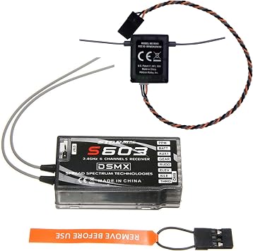 6 Channels 2.4GHz S603 Aircraft Receiver for JR/Spektrum DSM-X DSM2 Remote Control Ultra Long Range 6CH 3.5-9.6V Receiver