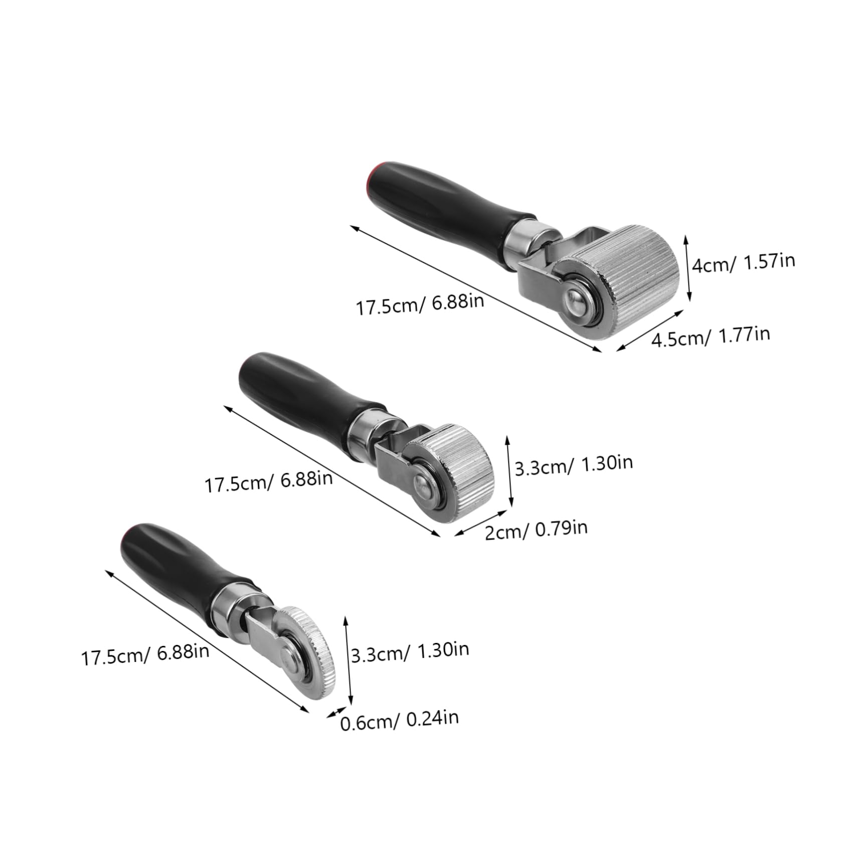 Cabilock Set 3 Pezzi Rulli per Riparazione Pneumatici con Manico in Plastica, Attrezzi Portatili in Plastica e Metallo per Manutenzione Gomme Auto e Camion
