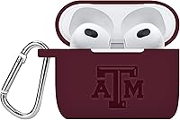 Vista 10 de AFFINITY BANDS Texas A&M Aggies - Funda de silicona grabada compatible con Apple AirPods Gen 1 y 2 (granate)