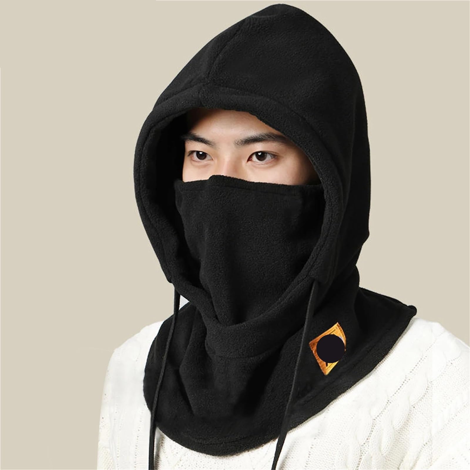 2 pezzi cappello invernale con maschera scaldacollo 3 in 1 berretti antivento for uomo donna mascherato berretto da ciclismo cappuccio per Attività