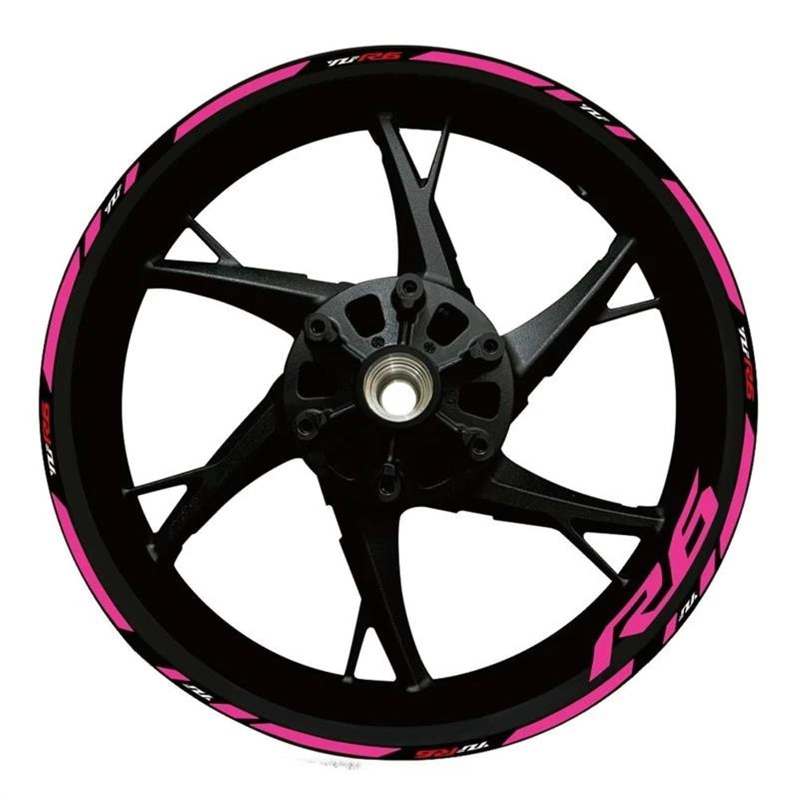 Stickers Motorcycle Wheel Stickers Night Reflective Decorative Rim for Yamaha YZFR6 YZF R6(Style 20)