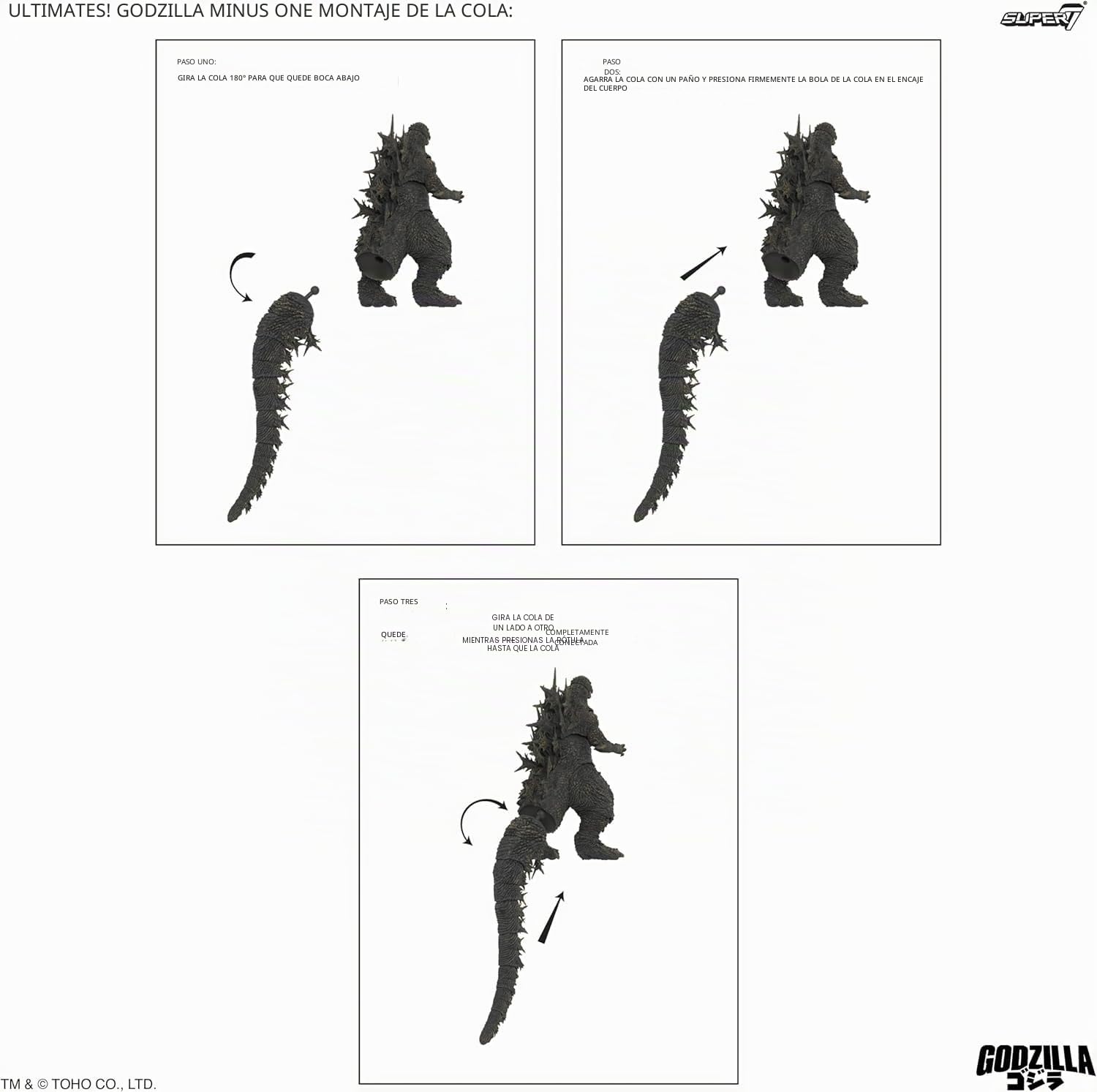 Super7 ULTIMATES! Toho Godzilla Minus One Figure - 8" Toho Godzilla Action Figure Kaiju - Classic Movie Monster Fans Collectibles & Retro Toys - Movie Model for Collectors & Display Figurine