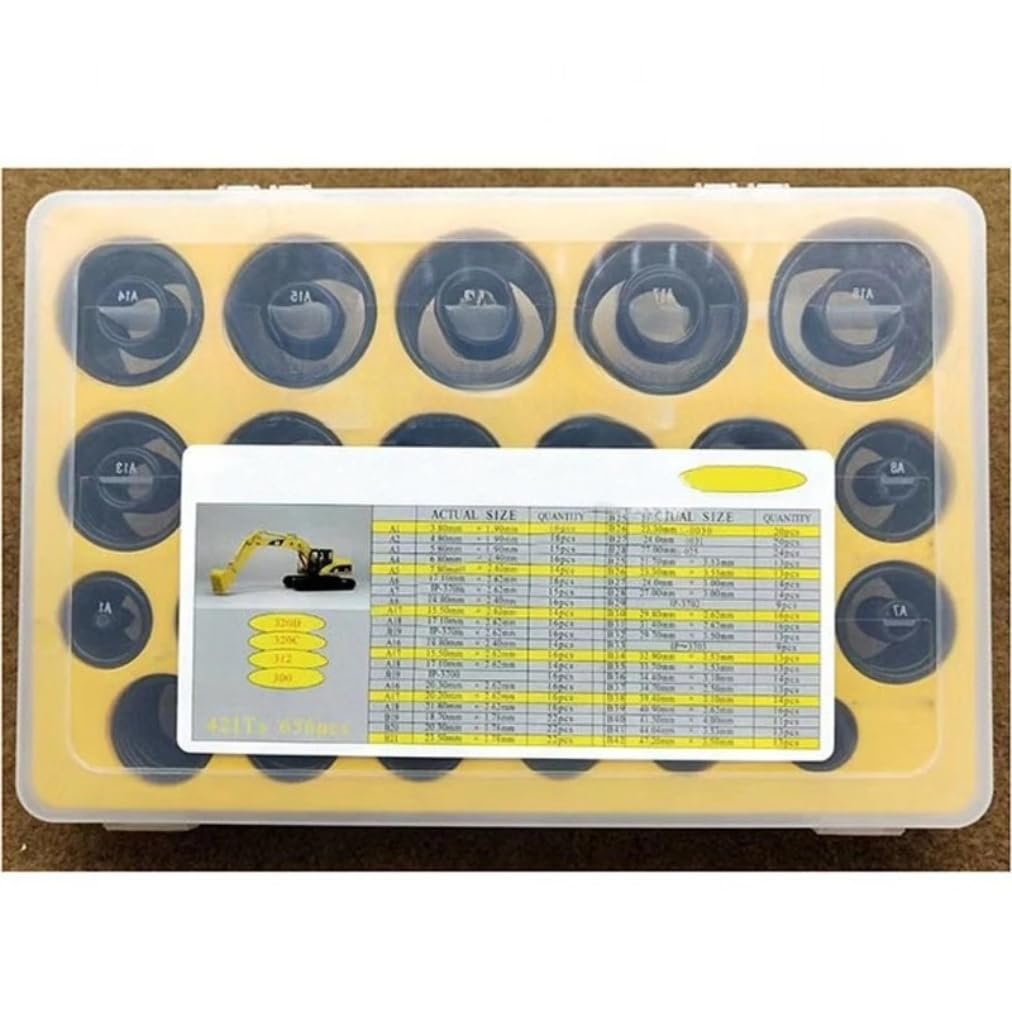 Seal Kit, Hydraulic Rubber O Ring, Compatible with CAT Excavator, Replacement Part (04)