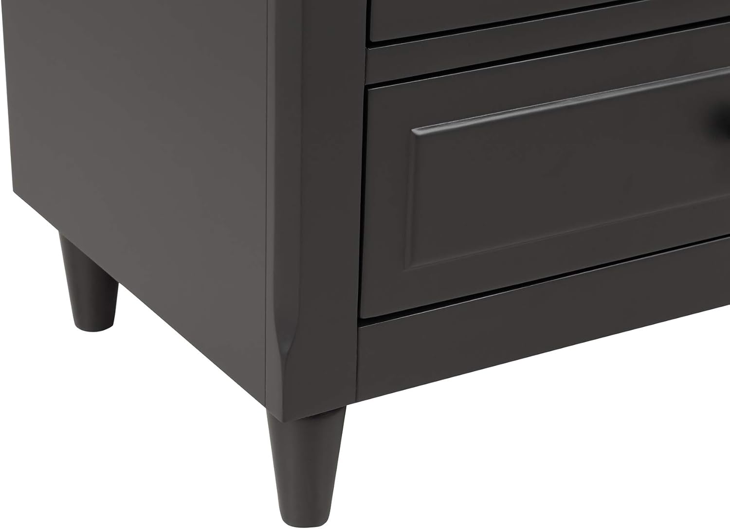 3-Drawer Nightstand Storage Wood Cabinet (Black)