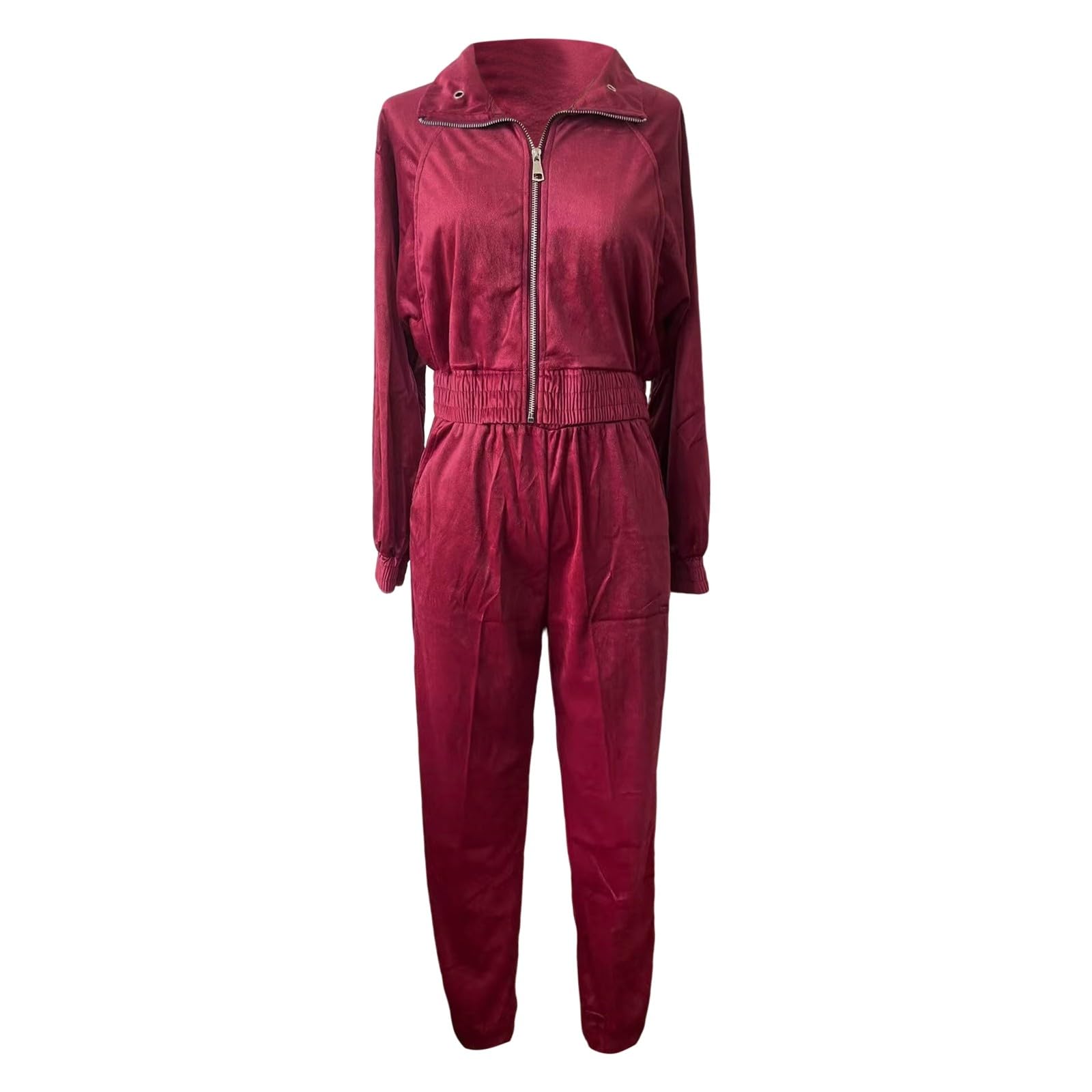 Jogginganzug Damen Thermohose Damen Winter Langarm-Hosen-Outfit Freizeitkleidung für Herbst und Winter Bequemer, stilvoller Zweiteiler Jogginganzug Sexy